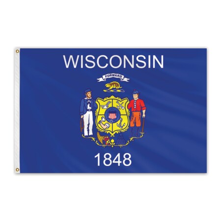 Wisconsin Outdoor Poly Max Flag 5'x8'